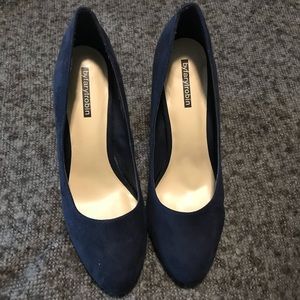 Daryl Robin Blue Suede Heels